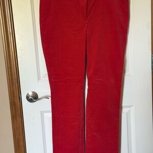 NWT LOFT Velvet-like Red Skinny Pants